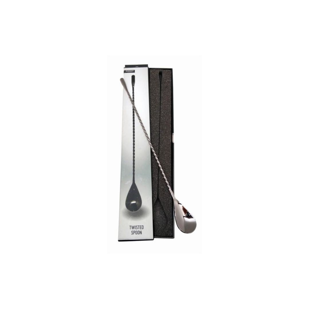 Lingurita rasucita pentru cocktailuri, 30 cm, inox, colectia Moonlight - VIN BOUQUET - Image 3