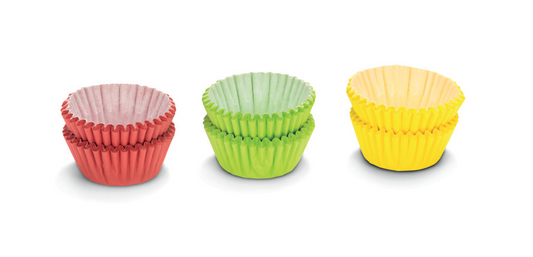 Set 150 hartii pentru praline, 2.5 cm, rosu, verde, galben - PATISSE