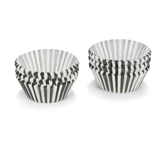 Set 200 hartii de copt pentru briose, 5 cm, dulgi alb/negru - PATISSE