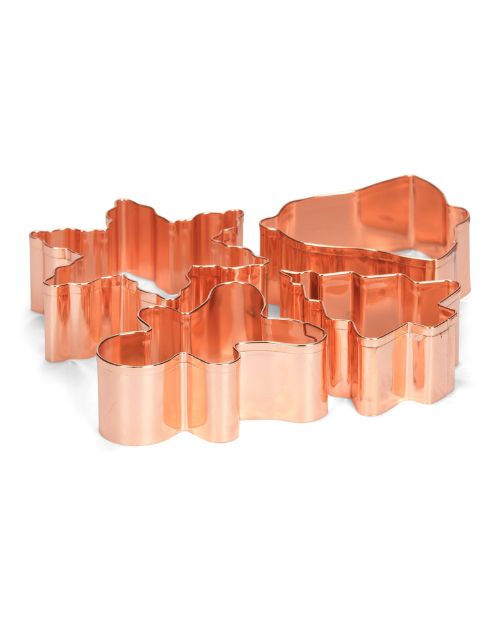 Set 4 forme pentru biscuiti, modele de Craciun, otel inoxidabil, 6 - 7.5 cm - PATISSE - Image 1