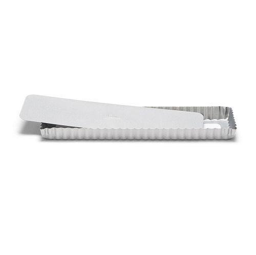 Forma dreptunghiulara pentru tarta, baza detasabila, otel, 35x11 cm, colectia SilverTop - PATISSE