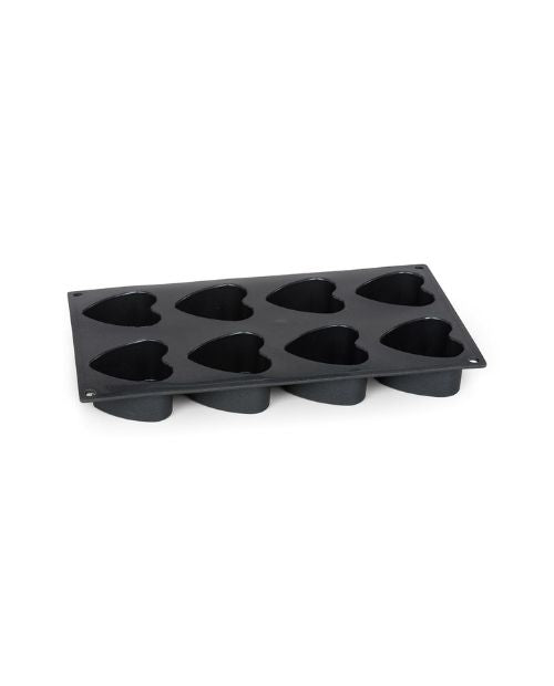 Forma pentru 8 mini prajituri inima, 29 cm, silicon - PATISSE