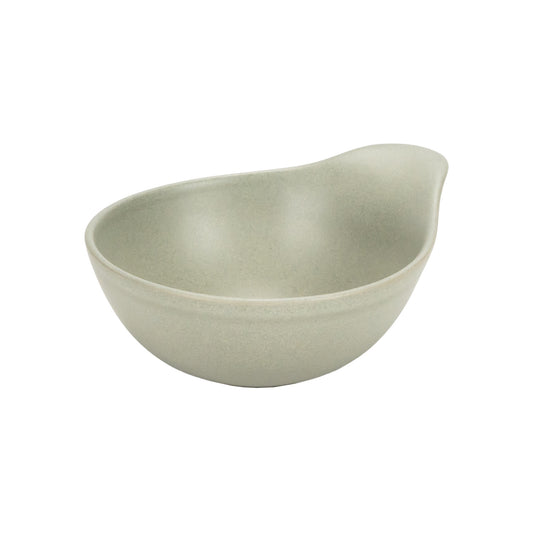 Bol ceramic cu maner, 17x13 cm, Mira Light Grey - VILLACER