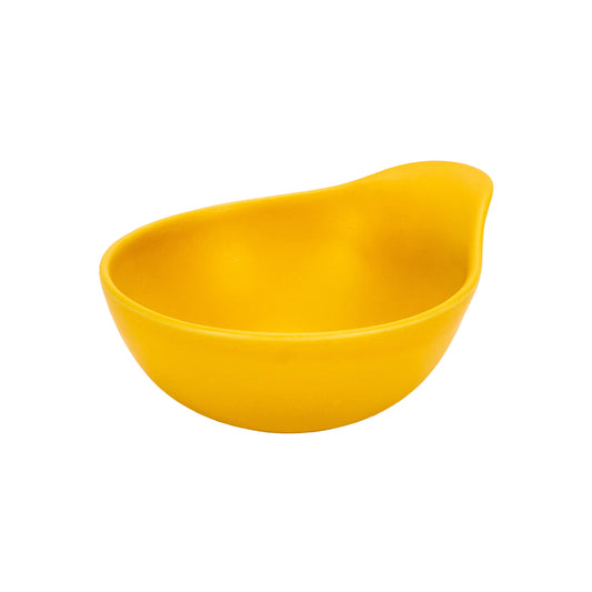 Bol ceramic cu maner, 17x13 cm, Mira Yellow - VILLACER