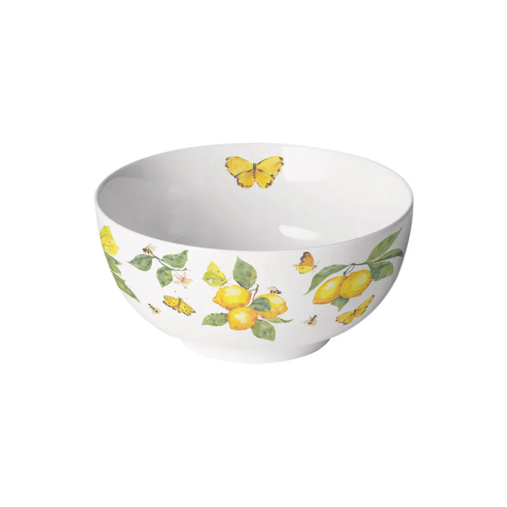 Bol din portelan, 14 cm, Fresh Lemons White - AMBIENTE