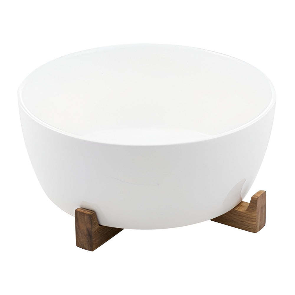 Bol din portelan cu suport din lemn, 28 cm, Alto - COOKSHOP SPECIALS