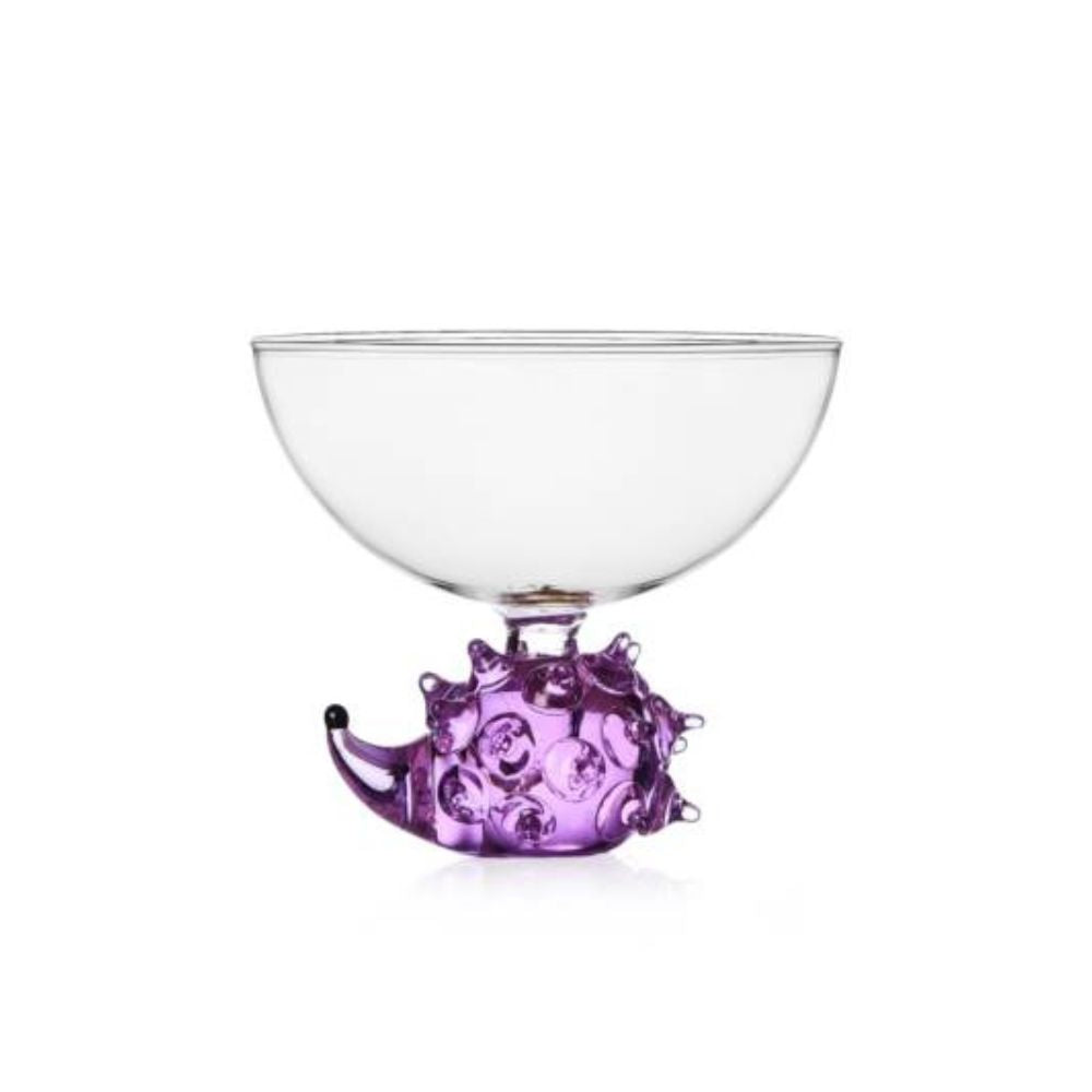 Bol din sticla, Arici Purple, Animal Farm - designer Alessandra Baldereschi - ICHENDORF