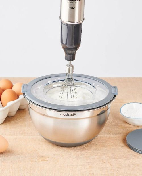 Bol pentru mixare, din otel inoxidabil, cu capac, 24 cm - MASTRAD - Image 4