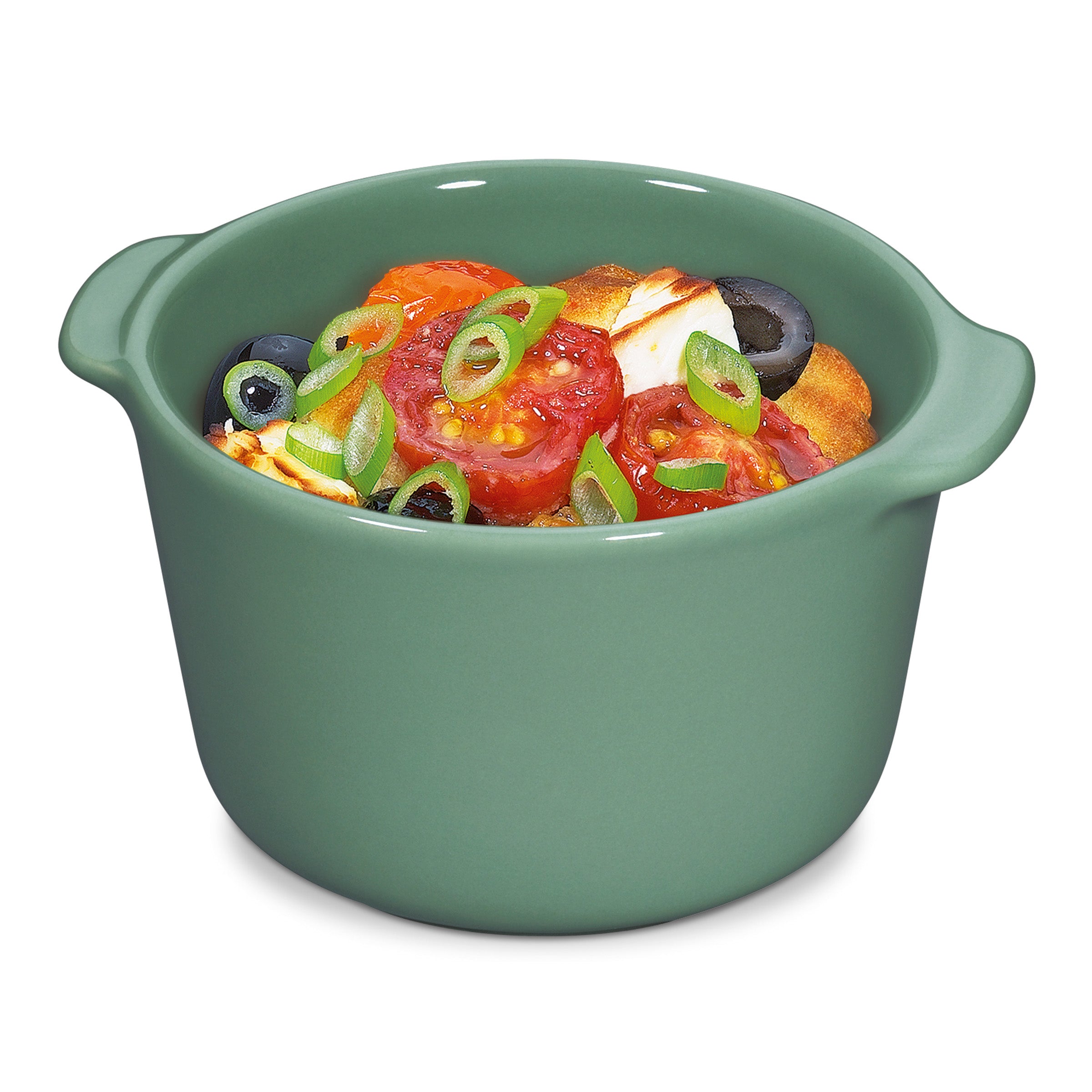 Set 2 boluri ramekin din ceramica, verde, 9 cm, Porto - KUCHENPROFI