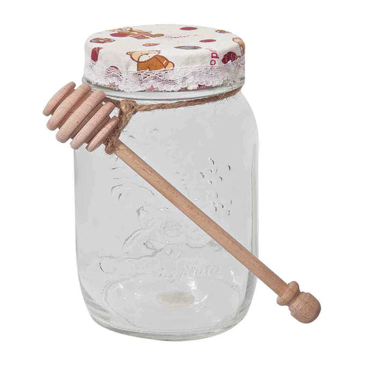 Borcan pentru miere cu dozator din lemn, 500 ml - COOKSHOP SPECIALS