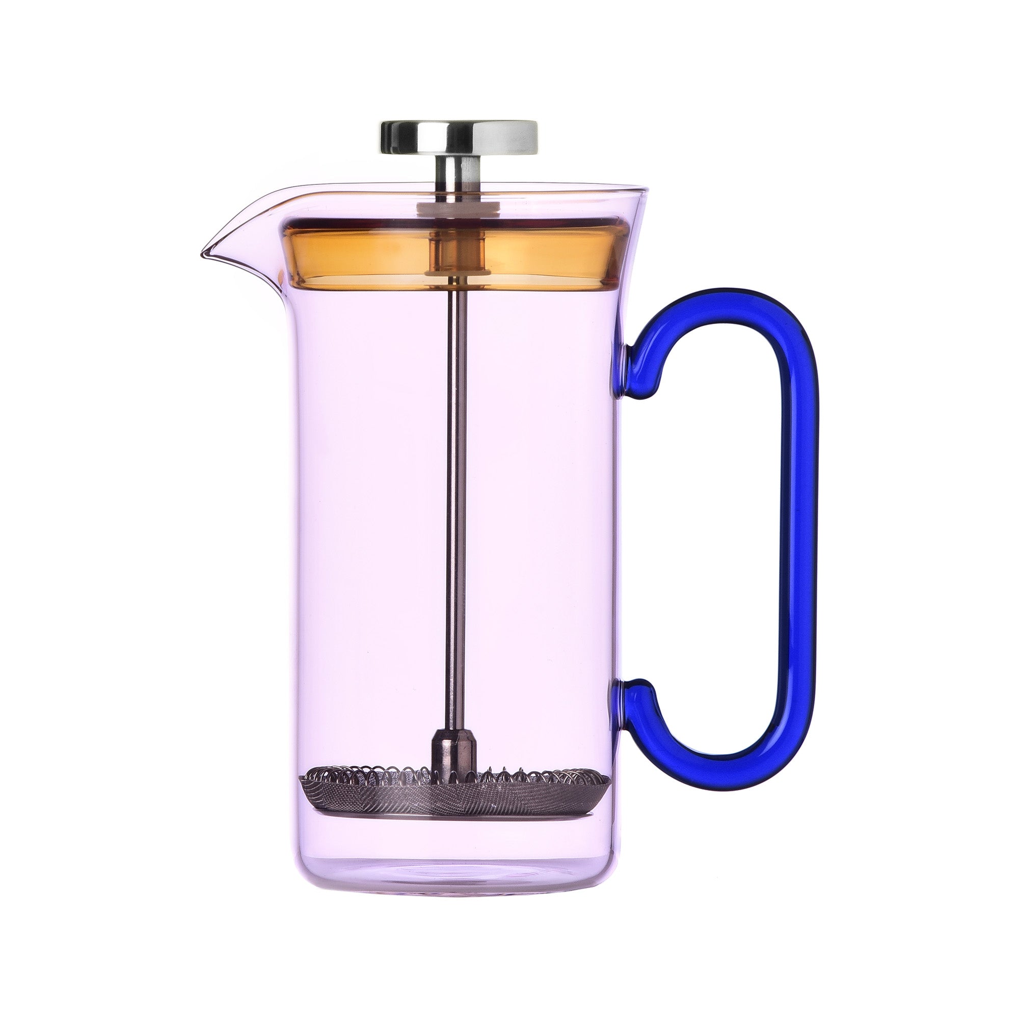 Cafetiera frantuzeasca, roz/albastru, 400 ml, Clarinette by Naessi Studio - ICHENDORF