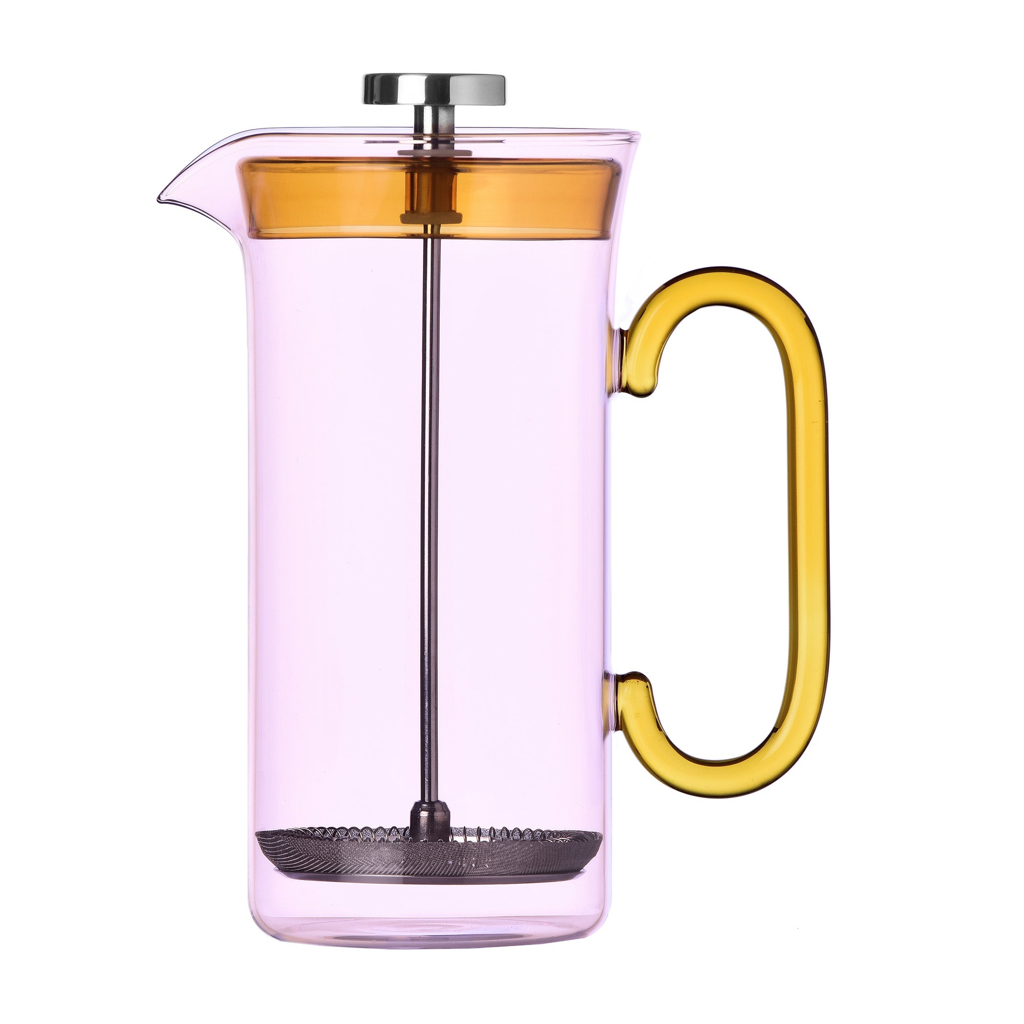 Cafetiera frantuzeasca, roz/galben, 900 ml, Clarinette by Naessi Studio - ICHENDORF