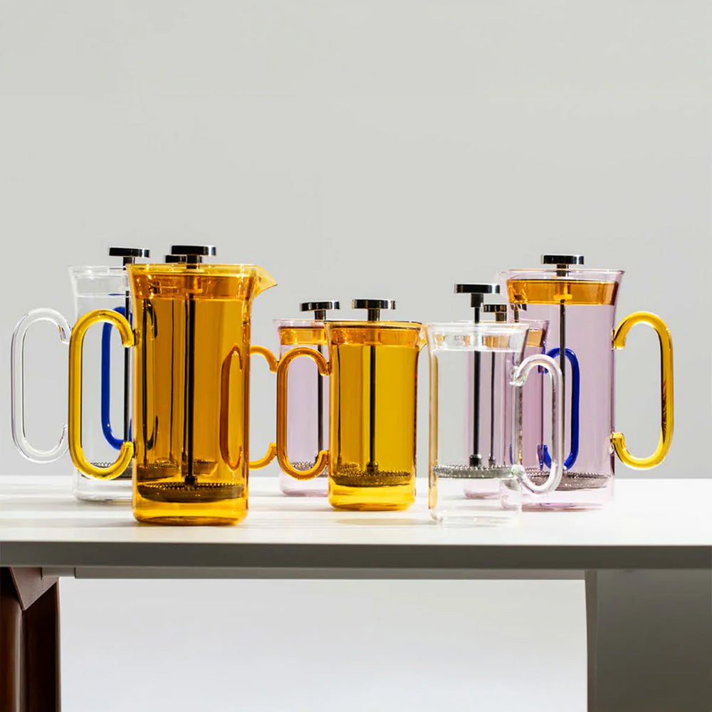 Cafetiera frantuzeasca, roz/galben, 900 ml, Clarinette by Naessi Studio - ICHENDORF