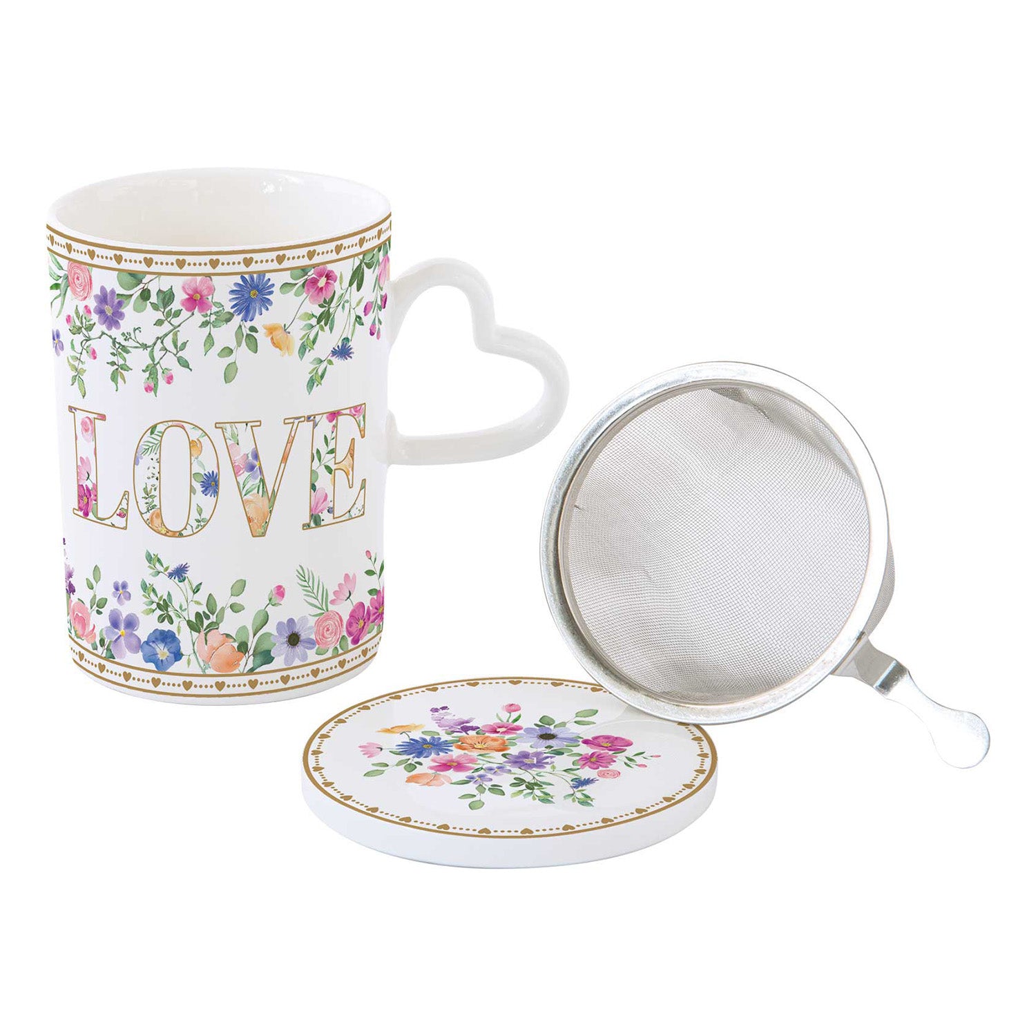 Cana cu capac si infuzor, 350 ml, Mon Amour - COOKSHOP SPECIALS
