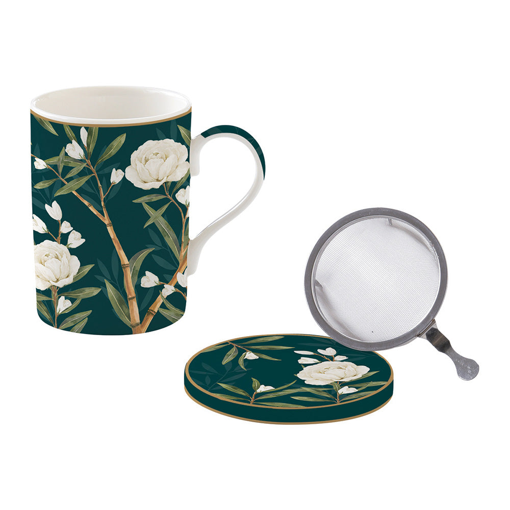 Cana cu capac si infuzor, 350 ml, Royal Peonies - COOKSHOP SPECIALS