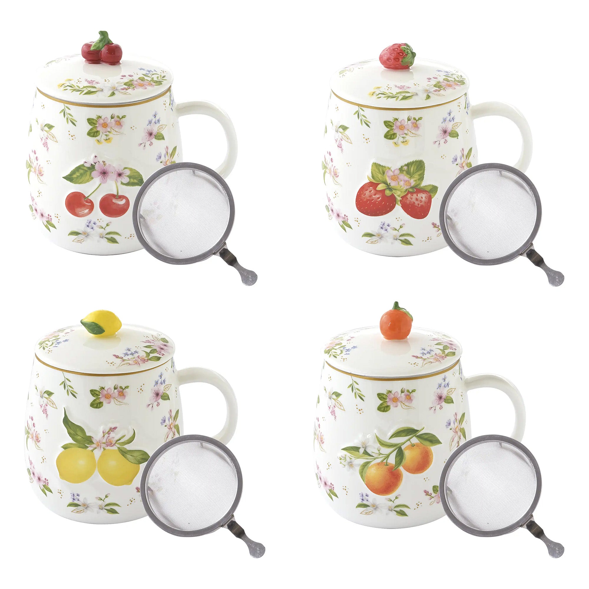 Cana cu capac si infuzor, 450 ml, Fancy Fruit - COOKSHOP SPECIALS