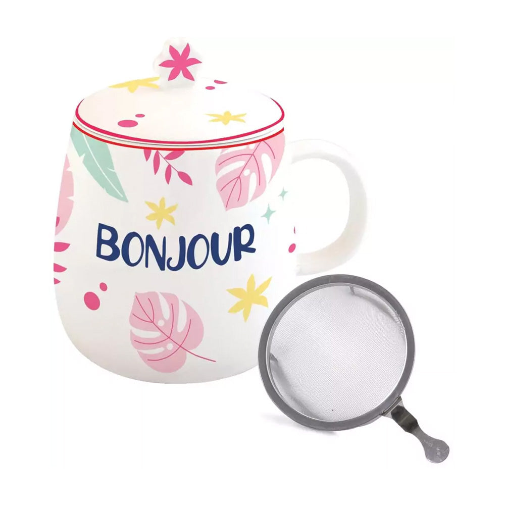 Cana cu capac si infuzor, roz, 450 ml, Twist & Match - COOKSHOP SPECIALS