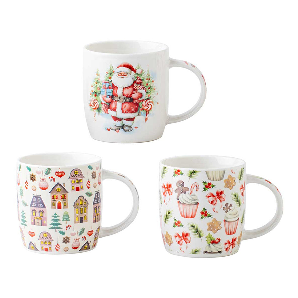 Cana din portelan, 350 ml, Pink Christmas - COOKSHOP SPECIALS