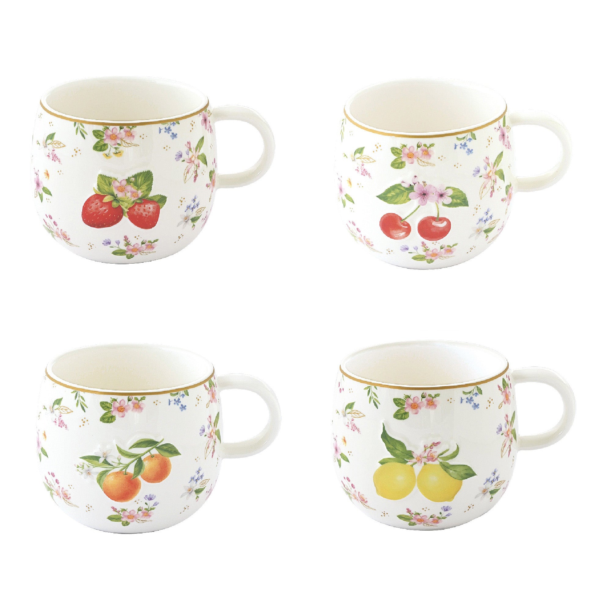 Cana din portelan, 400 ml, Fancy Fruit - COOKSHOP SPECIALS