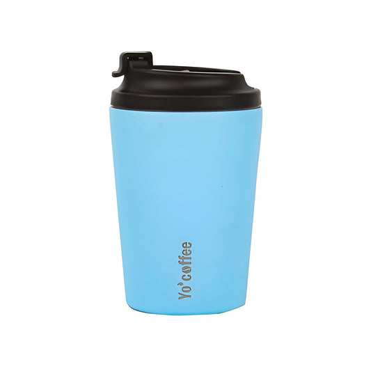 Cana izoterma din inox, 260 ml, albastru, Yo'Coffee - YOKO DESIGN