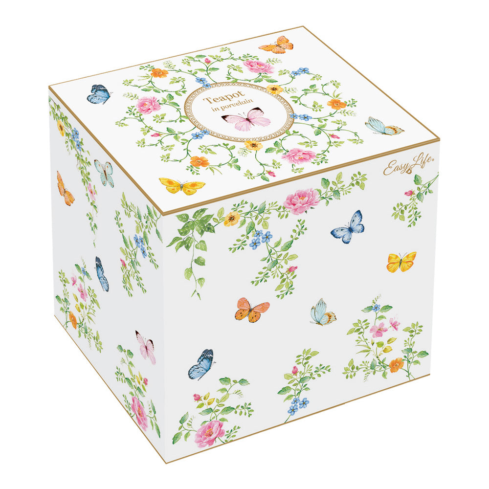 Ceainic din portelan, 900 ml, Dancing Butterflies - COOKSHOP SPECIALS