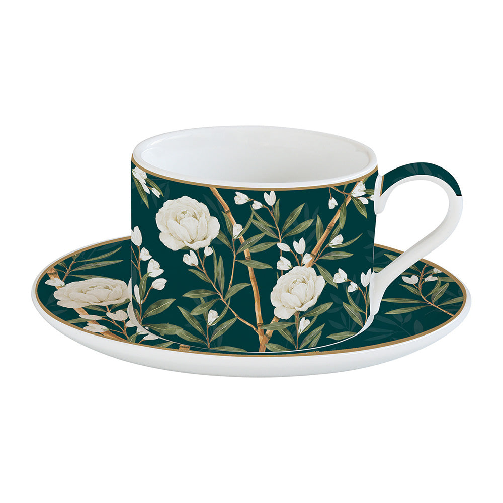 Ceasca pentru ceai si farfurie, 240 ml, Royal Peonies - COOKSHOP SPECIALS