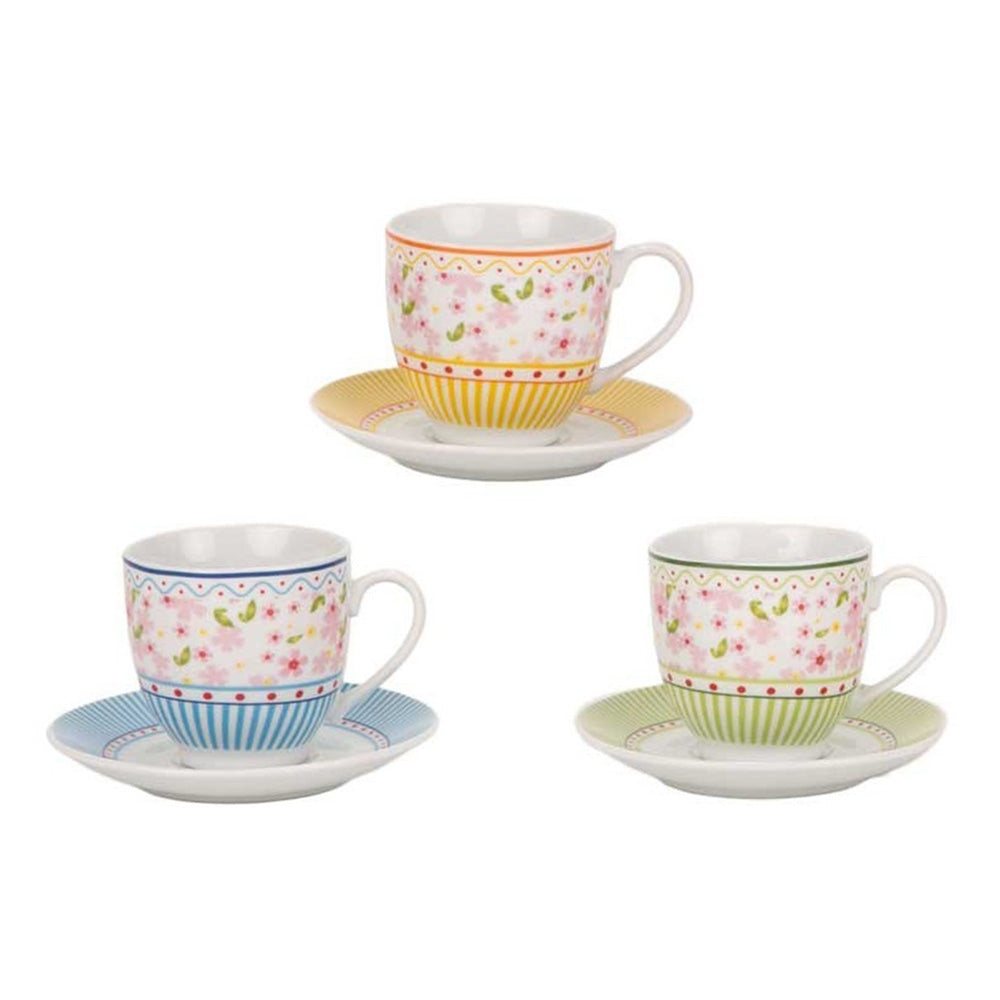 Ceasca pentru ceai si farfurie, 180 ml, Stripes - COOKSHOP SPECIALS