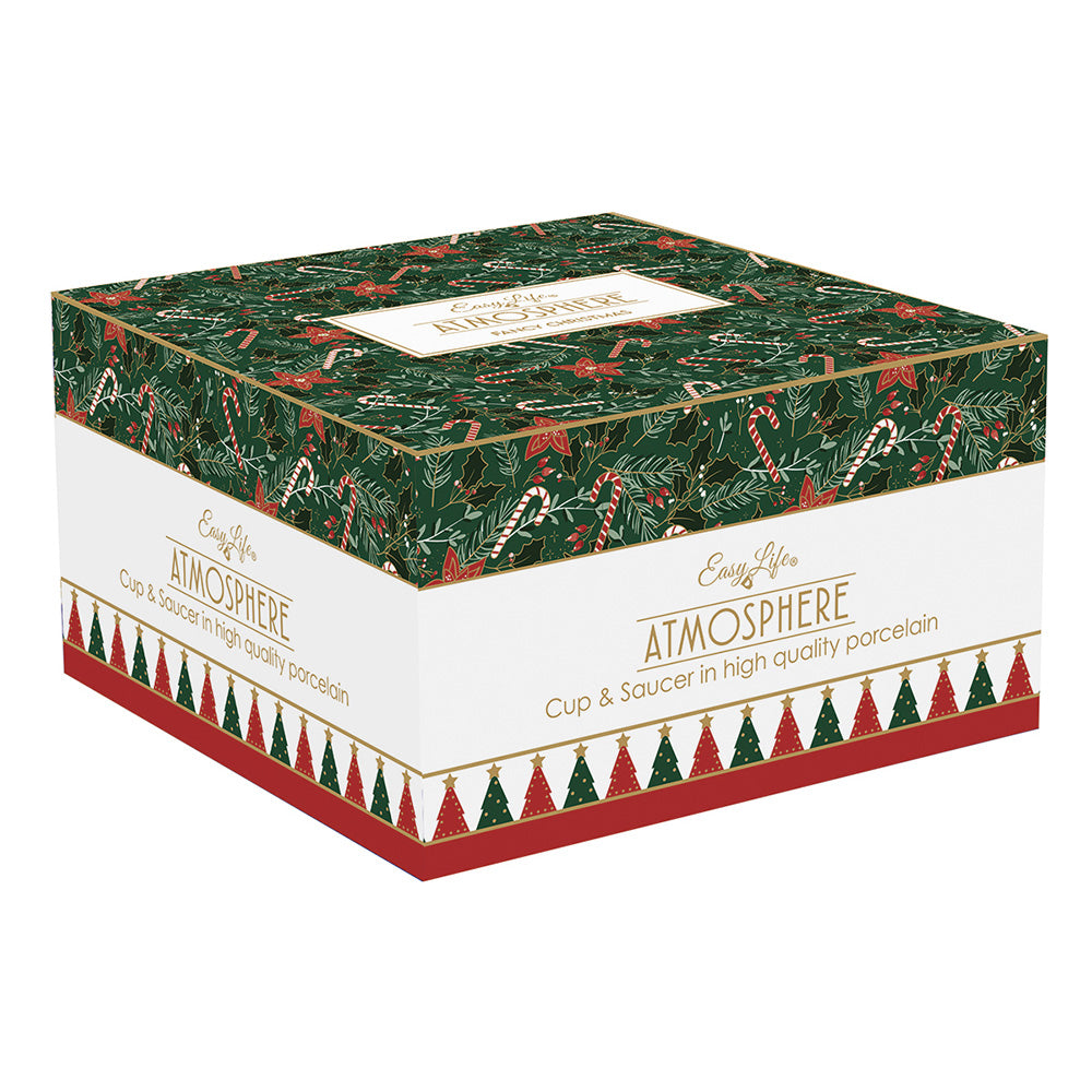 Ceasca si farfurie mic dejun, 400 ml, Fancy Christmas - SIMONA'S COOKSHOP - Image 1
