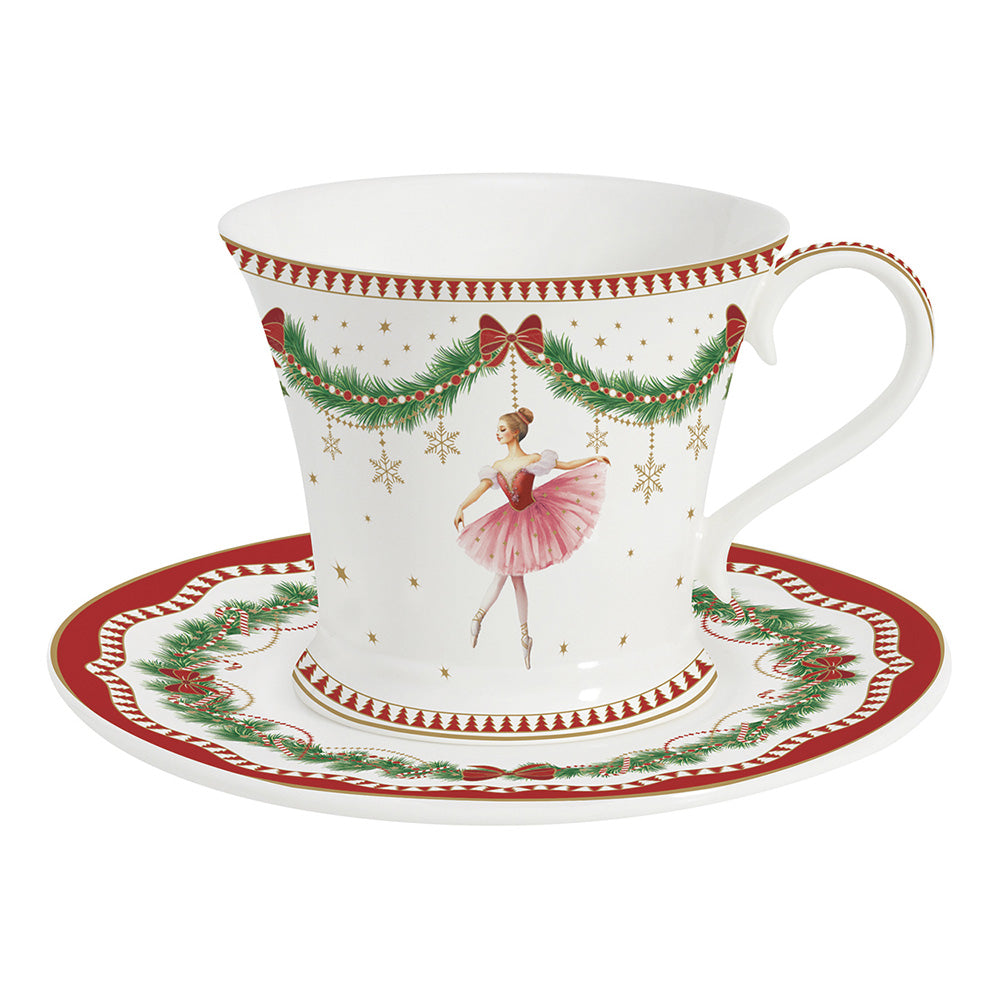 Ceasca si farfurie pentru ceai, 200 ml, Magie Noel - COOKSHOP SPECIALS