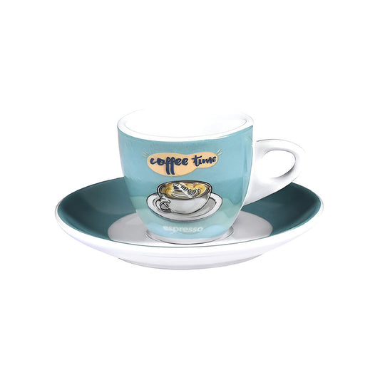 Ceasca si farfurie pentru espresso, 80 ml, Coffee Time - COOKSHOP SPECIALS