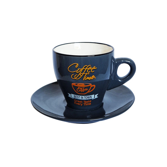Ceasca si farfurie pentru espresso, 85 ml, Coffee Bean - COOKSHOP SPECIALS