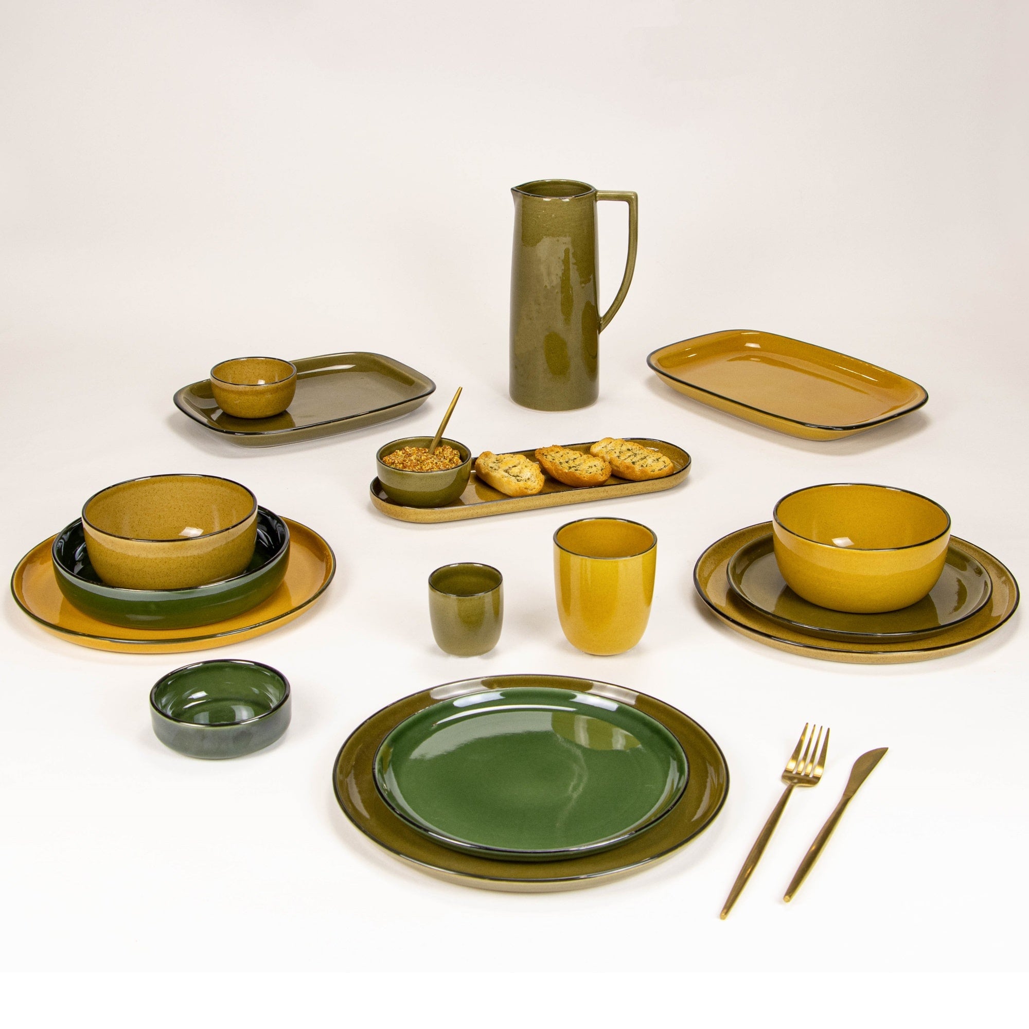 Farfurie ceramica pentru cina, 27 cm, Citrino Mustard - VILLACER - Image 3