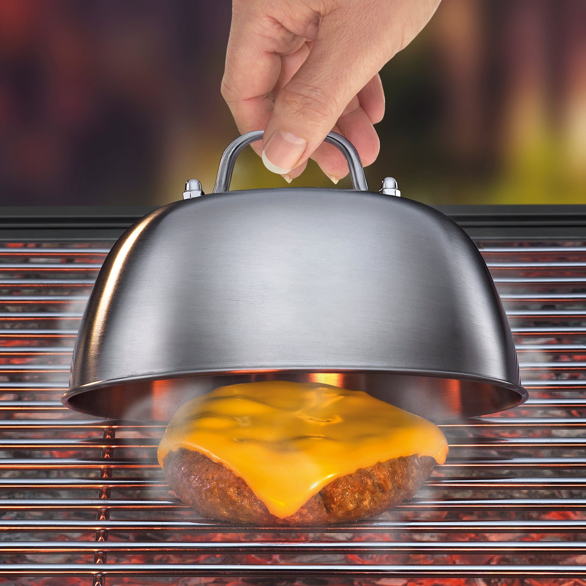 Clopot pentru gratar, inox, 16 cm, BBQ - KUCHENPROFI