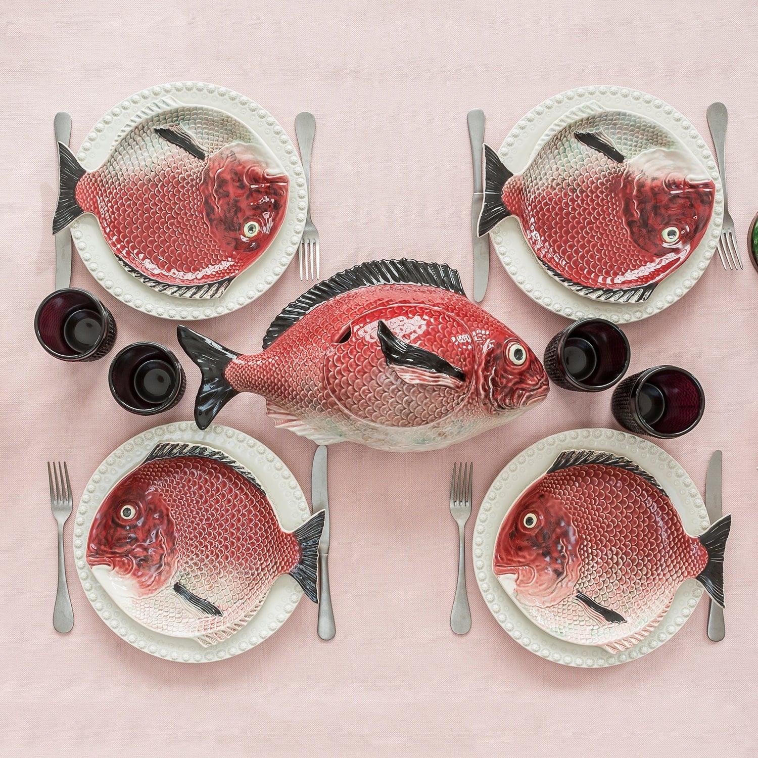 Platou ceramic, 42 cm, Fish - BORDALLO PINHEIRO - Image 2