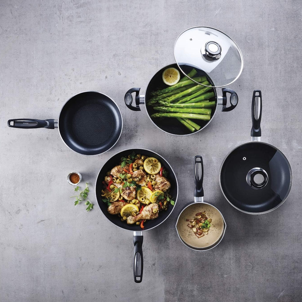 Tigaie wok antiaderenta cu capac, aluminiu, 28 cm, Pro Induction - BEKA