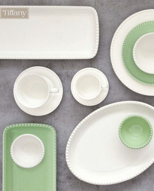 Farfurie pentru cina, portelan, verde, 26 cm, Tiffany - SIMONA'S COOKSHOP - Image 3