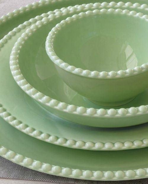Farfurie pentru cina, portelan, verde, 26 cm, Tiffany - SIMONA'S COOKSHOP - Image 2