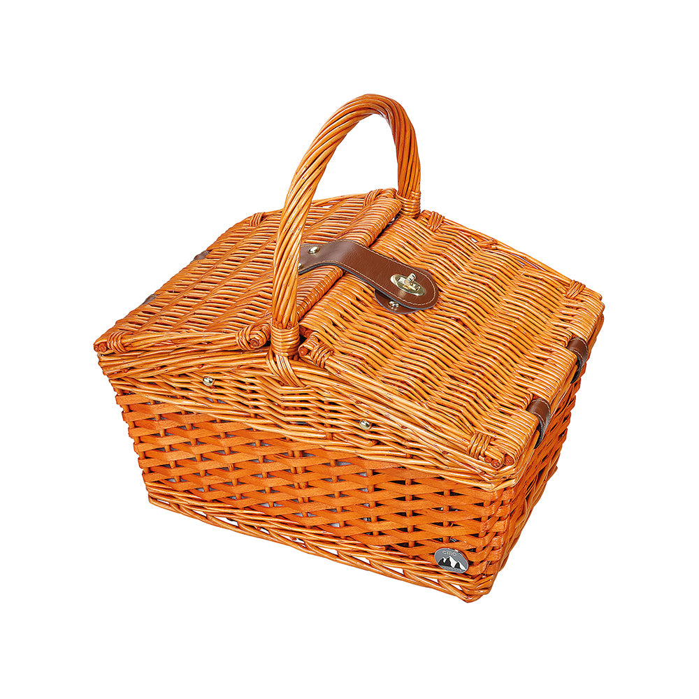 Cos de picnic pentru 2 persoane, salcie impletita, model Salerno - CILIO - Image 1