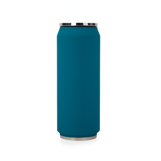 Cutie izoterma cu pai, 500 ml, albastru, colectia Soft touch - YOKO DESIGN
