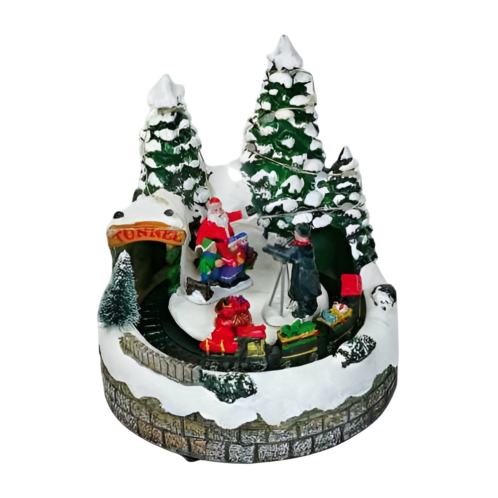 Cutie muzicala Mos Craciun cu fotograf, 19 cm - COOKSHOP SPECIALS