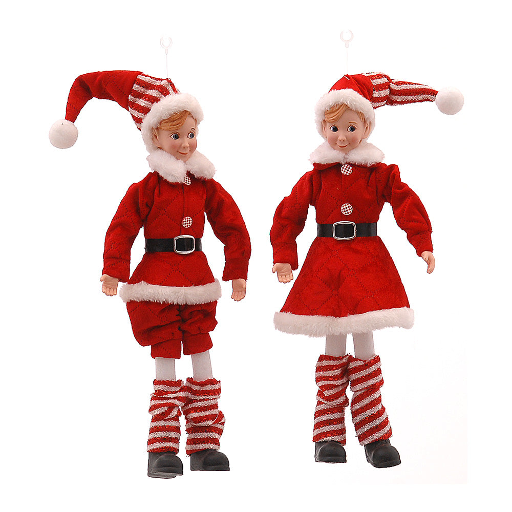 Decoratiune Elf, rosu/alb, 46 cm - COOKSHOP SPECIALS