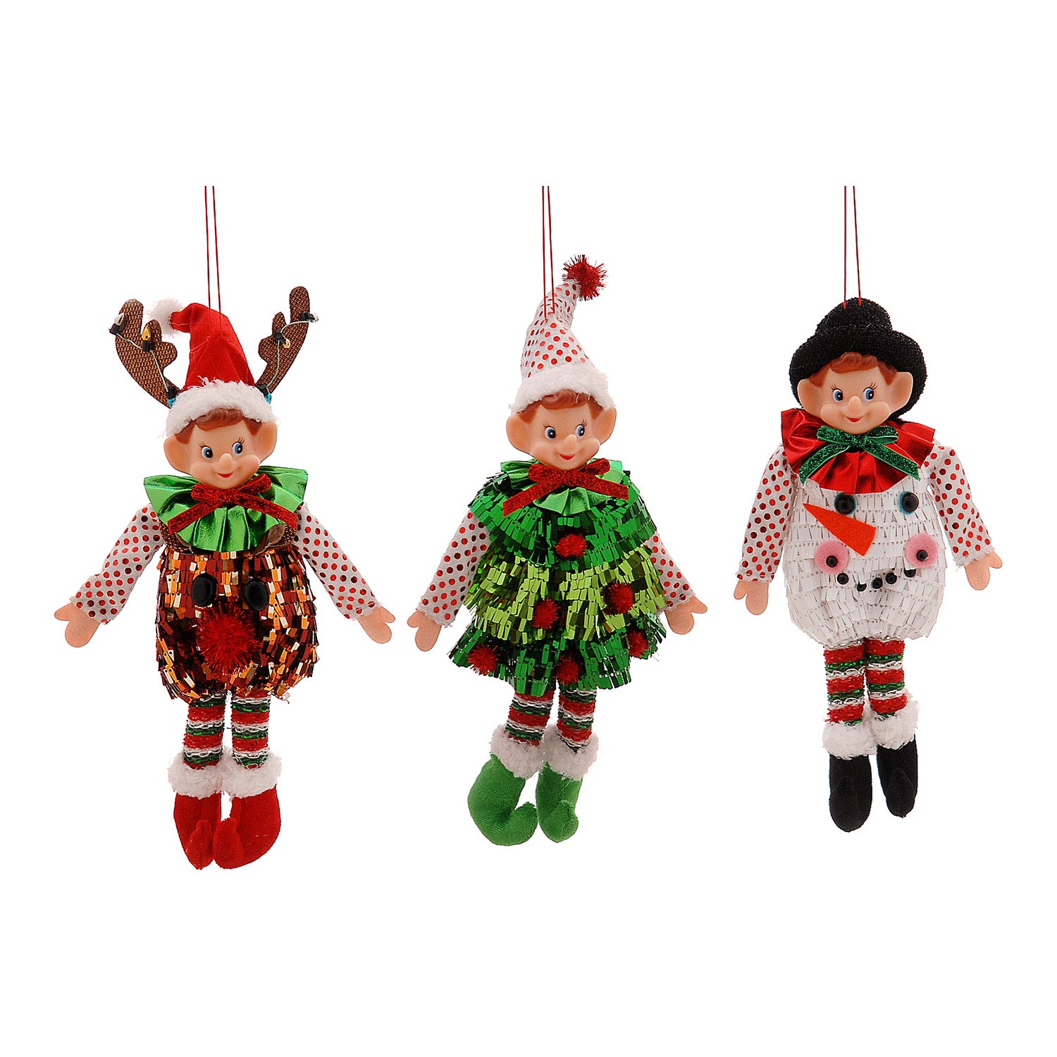 Decoratiune Elf, rosu/verde, 24 cm - COOKSHOP SPECIALS