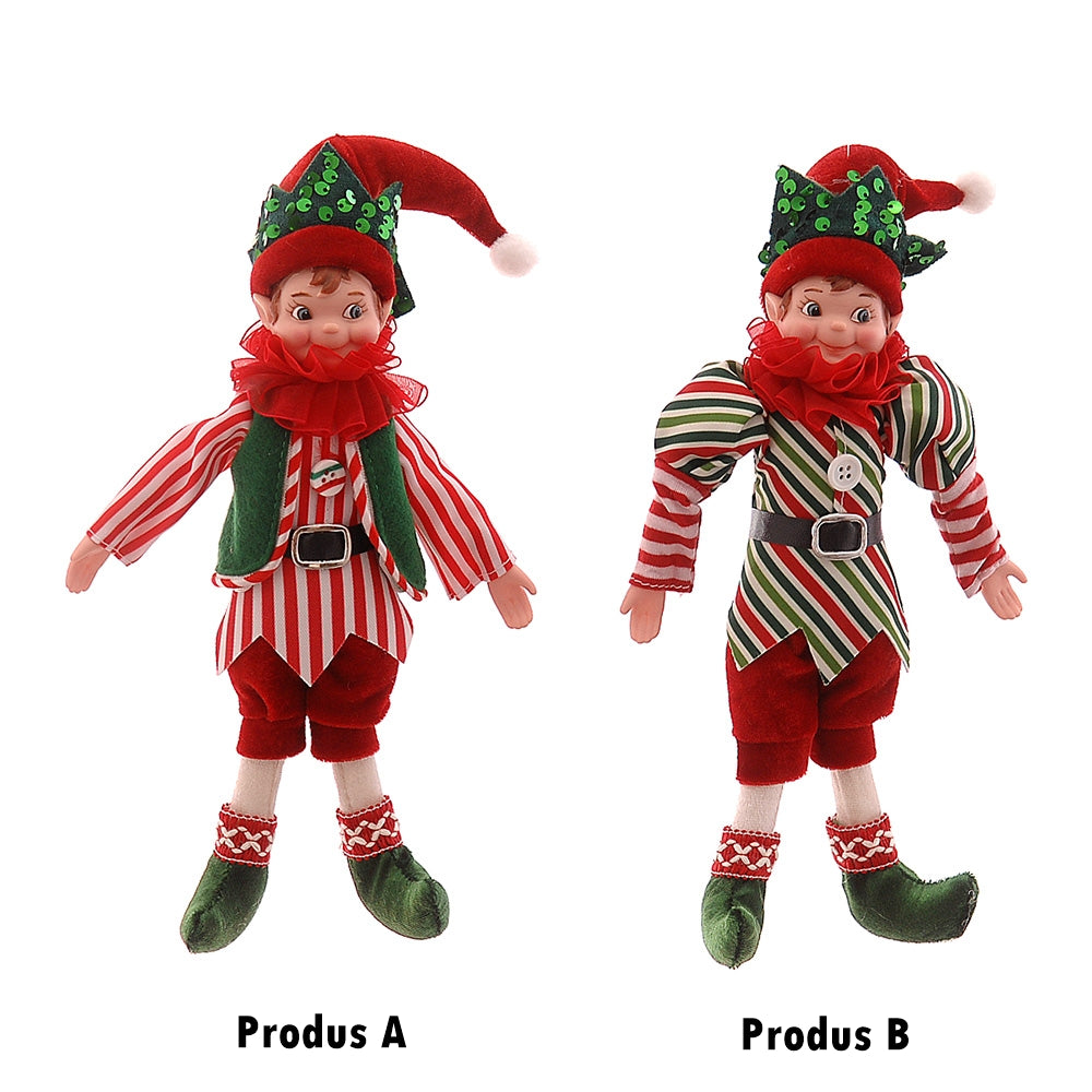 Decoratiune Elf, rosu/verde, 25 cm - COOKSHOP SPECIALS