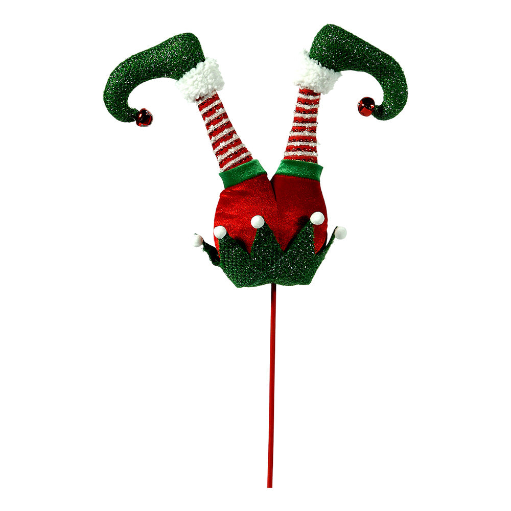 Decoratiune Elf shoes, verde/rosu, 81 cm - COOKSHOP SPECIALS