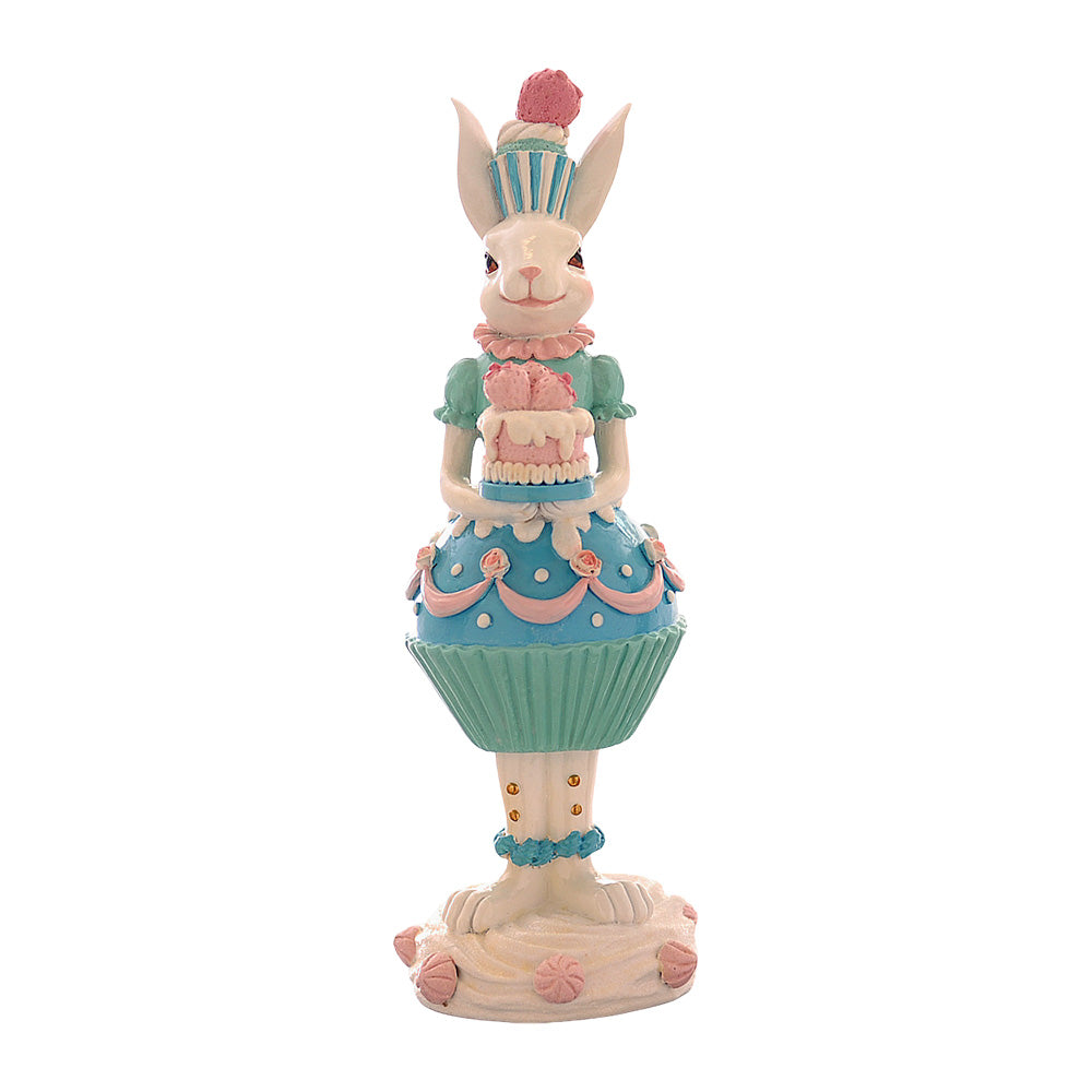 Decoratiune Iepure briosa, albastru, 26 cm - COOKSHOP SPECIALS