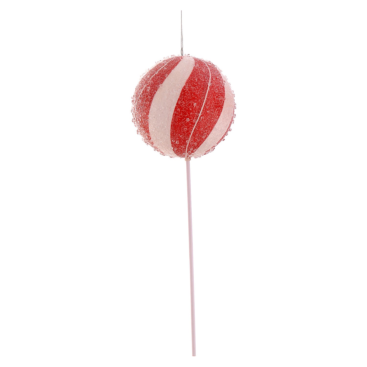 Decoratiune Lollipop, rosu/alb, 20 cm - COOKSHOP SPECIALS