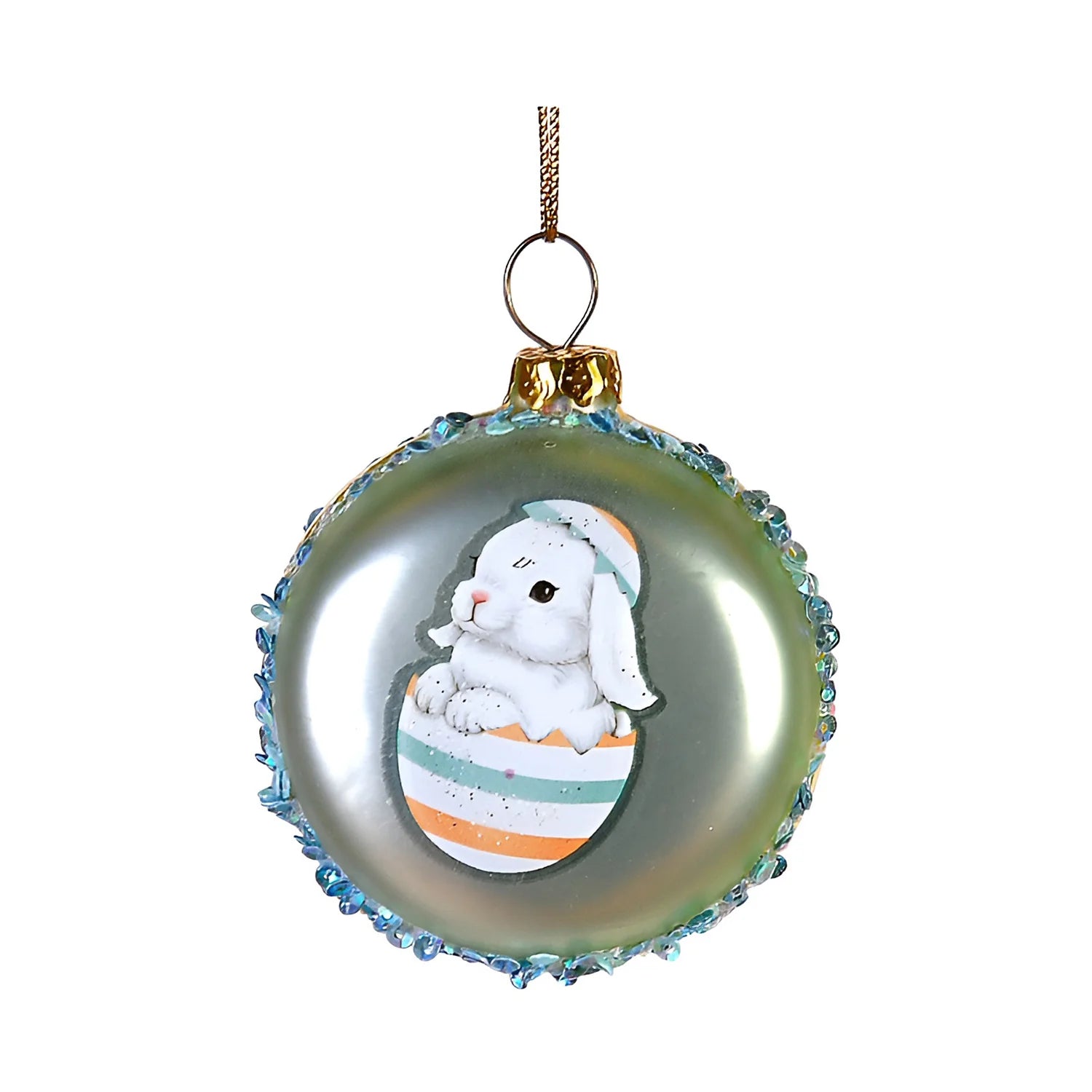 Decoratiune macaron iepure, verde, 5 cm - COOKSHOP SPECIALS