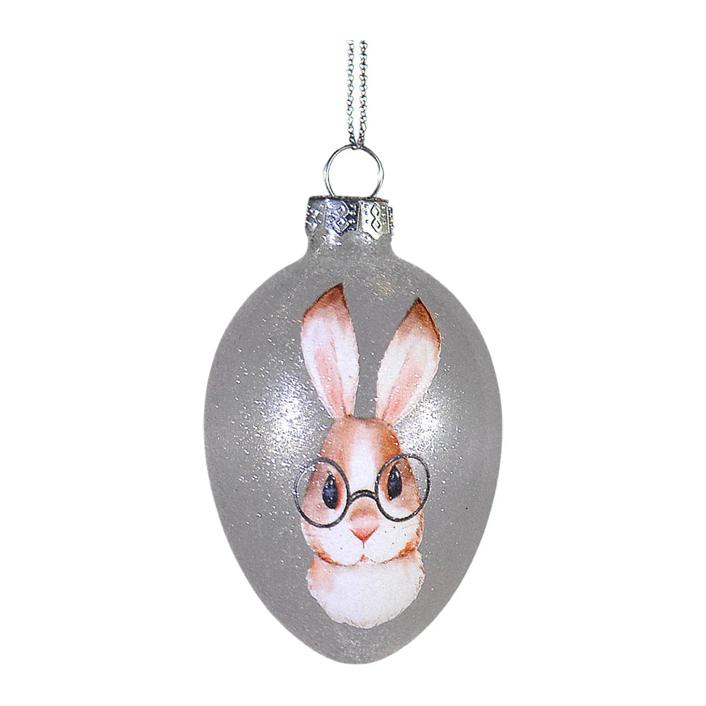 Decoratiune ou iepure cu ochelari si urechile ciulite, 7 cm - COOKSHOP SPECIALS