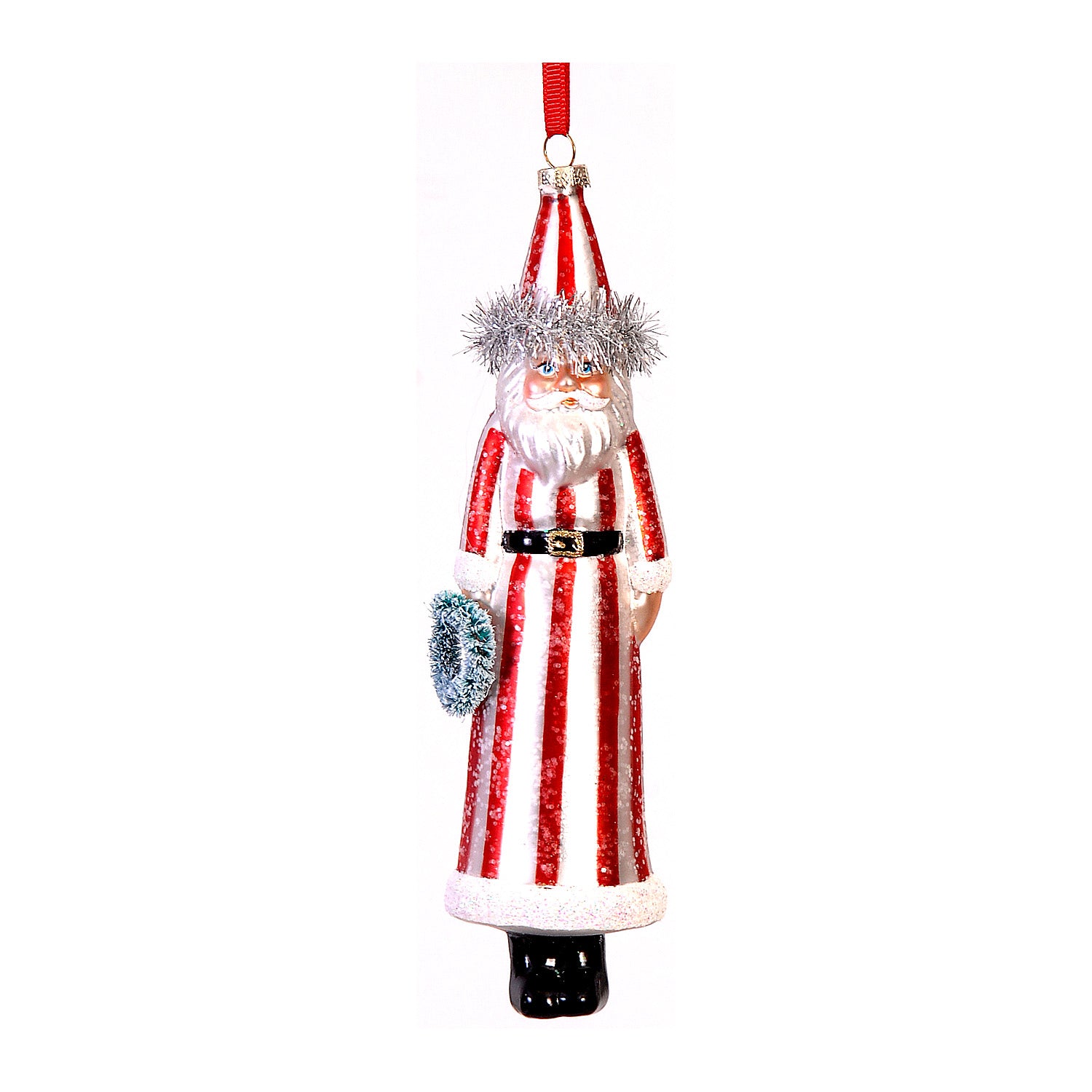 Decoratiune Santa Claus Stripes, rosu/alb, 21 cm - COOKSHOP SPECIALS