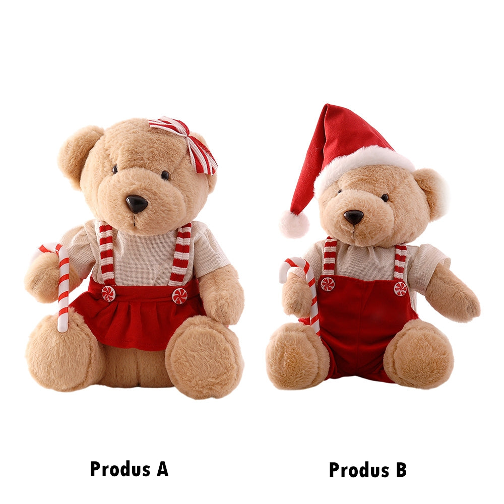 Decoratiune Sitting bear, rosu/maro, 30 cm - COOKSHOP SPECIALS